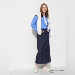 Classic Denim Maxi Skirt